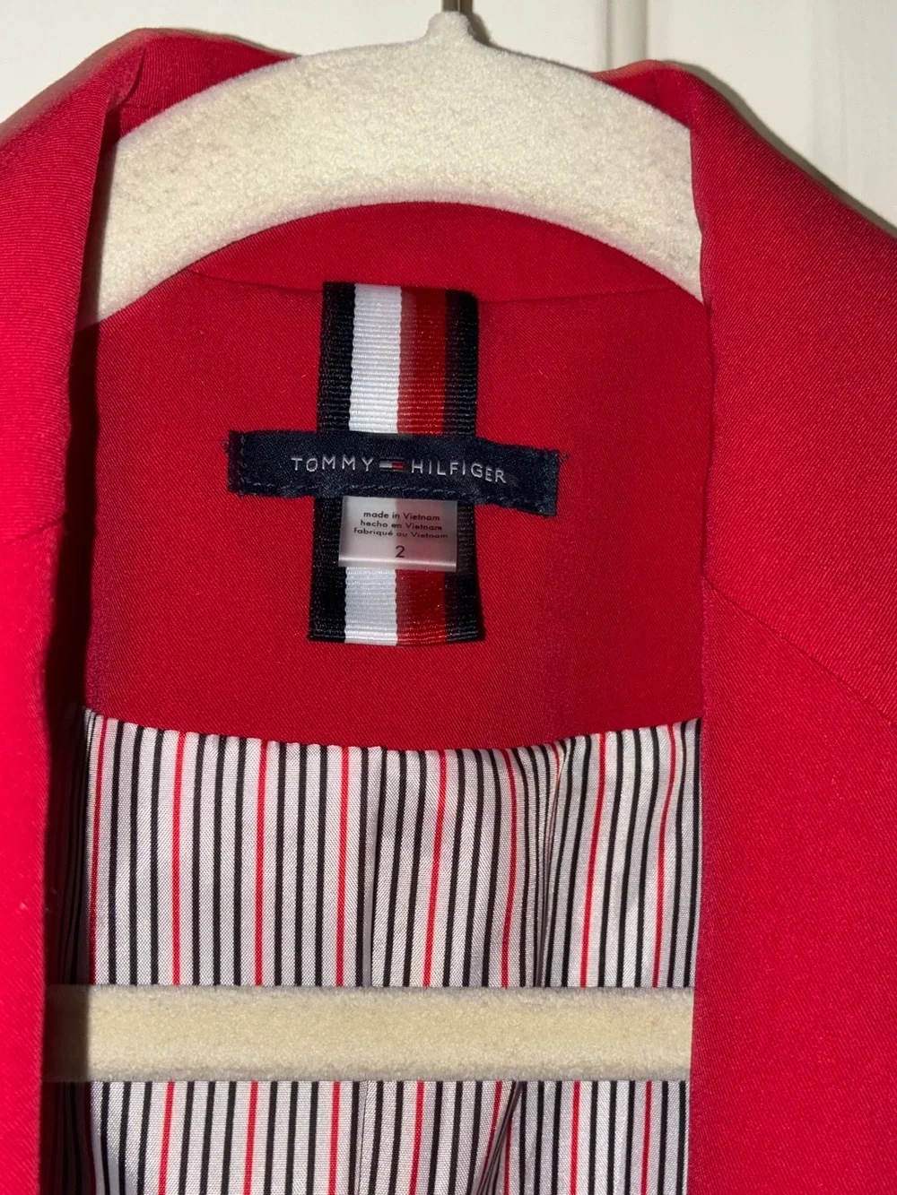 NWT‎ Tommy Hilfiger women's Red Single Button Blazer Sz 2 blazer